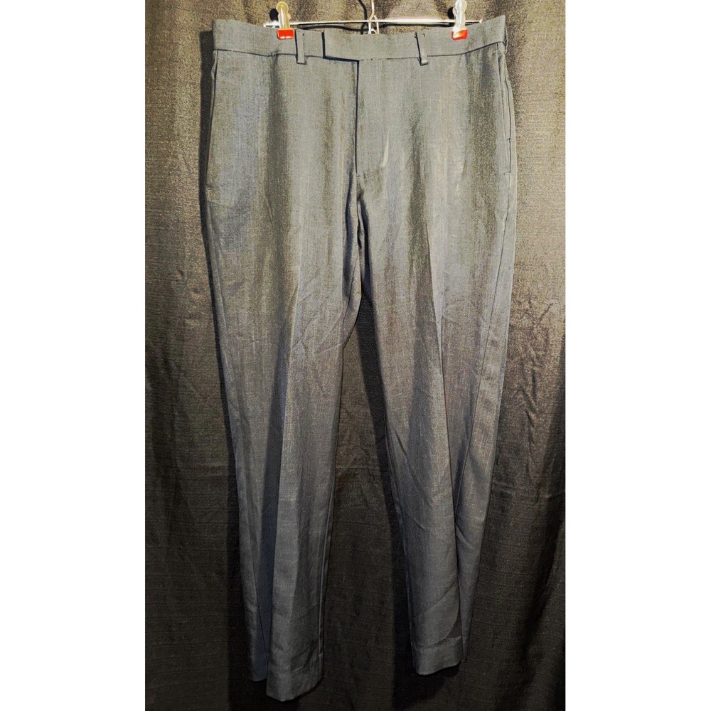 Perry Ellis Portfolio Men's Dress Pants 34x30 Charcoal Gray Flat Front